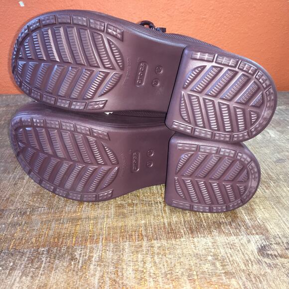 Crocs Siren Chain Clog Heels Mens 12 Dark Cherry Maroon NWT Chunky Platform main image 10